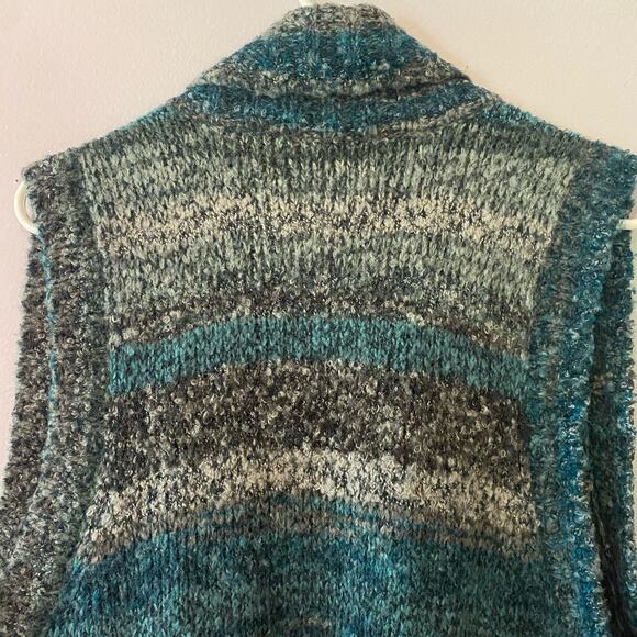 Soft Surroundings Women's size Large Blue Chunky Knit Duster Long Cardigan - Picture 4 of 7